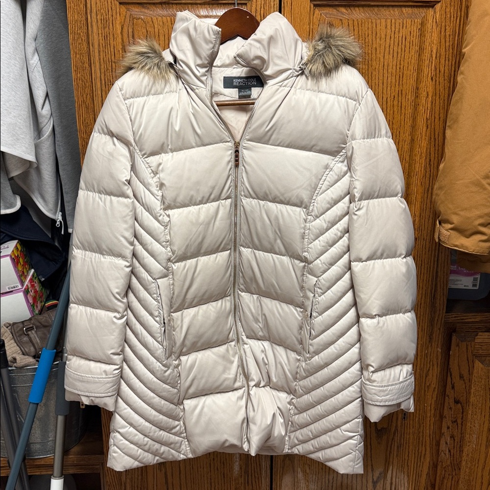 Kenneth Cole Reaction Champagne Puffy Coat